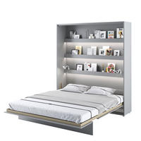 SCHRANKBETT BC-13 - 180x200cm Vertikal - Grau Matt - Grau, Holzwerkstoff (180/200cm) - Meblini