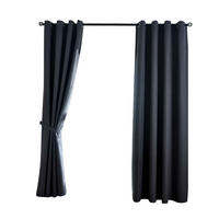 VORHANG 2ER SET »München Dark« HxB 245x145 cm Dunkelgrau - Dunkelgrau, Textil (145/245cm) - Gardinenbox