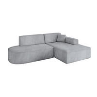 ECKSOFA Ottomane Rechts IREA-L1-v3 - 232x165x77 cm Grau - Titanfarben, Holzwerkstoff/Textil (232/165cm) - ALTDECOR
