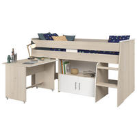 HOCHBETT Parisot Charly 4 90x200 Holznachbildung Akazie/Weiß - Weiß/Akaziefarben, Kunststoff (90/200cm) - 58aufmkessel