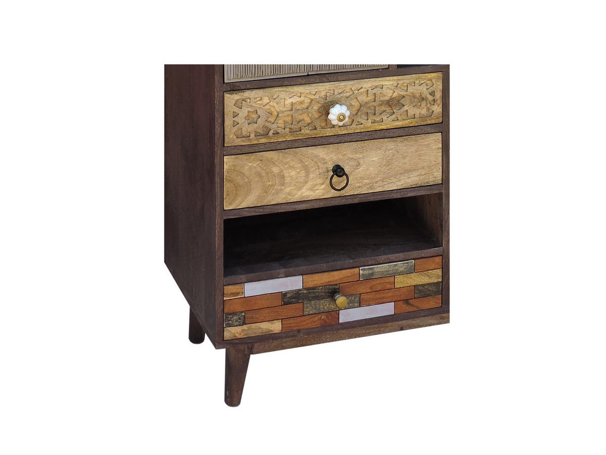 KOMMODE Arvid Holz Mehrfarbig 121x100x40cm - Multicolor, Holz (100/121/40cm) - DELUKE