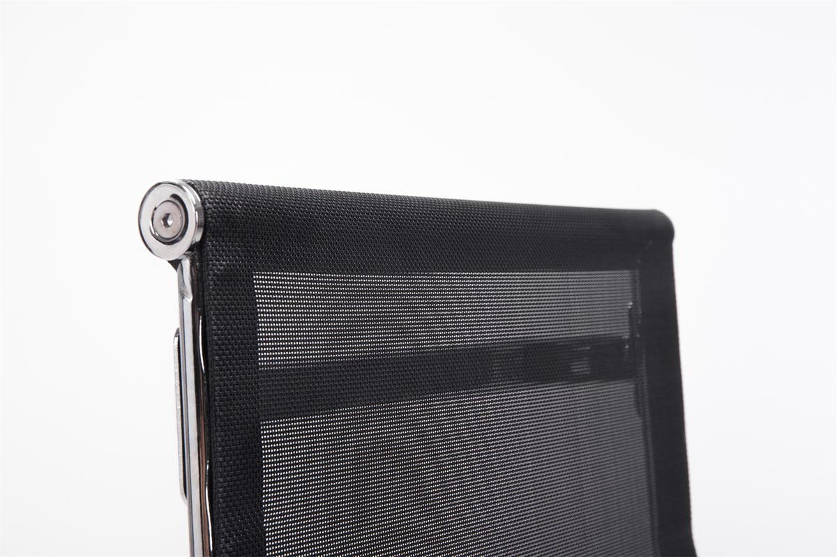 BESUCHERSTUHL Dakar Stoff Schwarz Konferenzstuhl Bürostuhl - Schwarz, Textil (55/106.5/62cm) - DELUKE