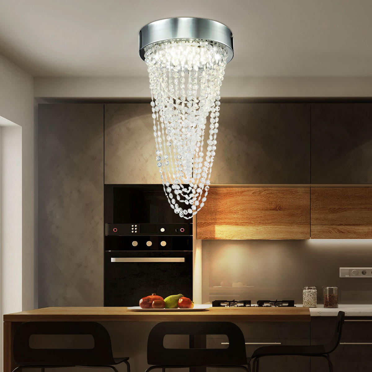 LED DECKENLEUCHTE KIRA - Klar, Metall (20/20/34cm) - Esto