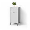 BADSCHRANK ATERNO Weiß 40 x 87 cm mit Tür und Schublade - Weiß, Holzwerkstoff (40/87/35cm) - Livinity®
