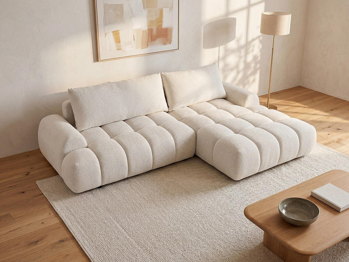 SCHLAFSOFA - 5 Personen - Stoff - Beige - - Beige, Textil (280/86/177cm) - Vente-Unique