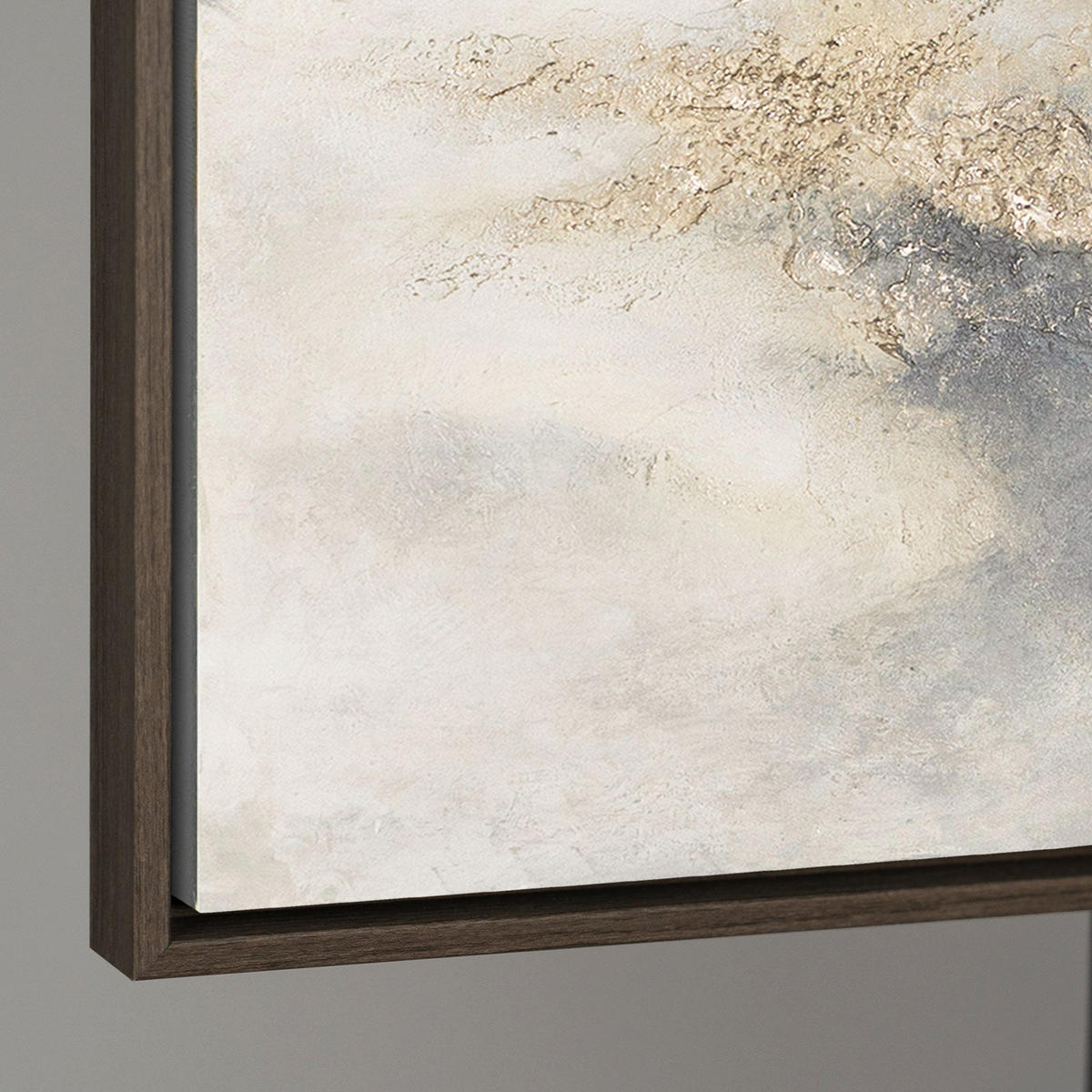 GEMÄLDE Wolkenmelodie Schattenfugenrahmen Grau 140x100 cm - Grau, Holz (140/100cm) - YS-art gallery