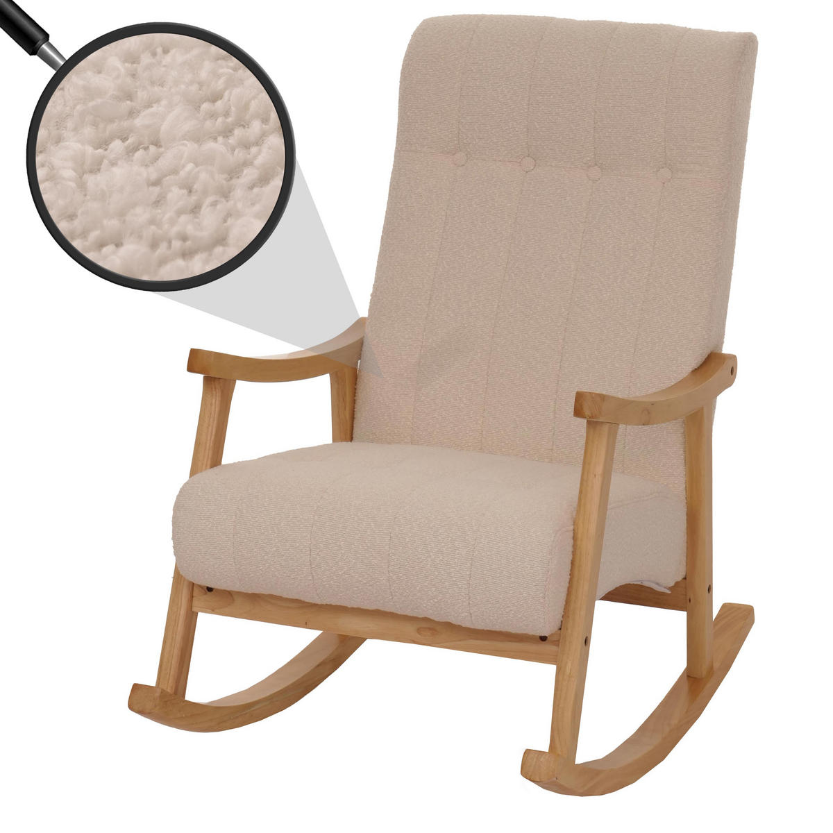 SCHAUKELSTUHL Beige - Beige, Textil (64/97/85cm) - MCW