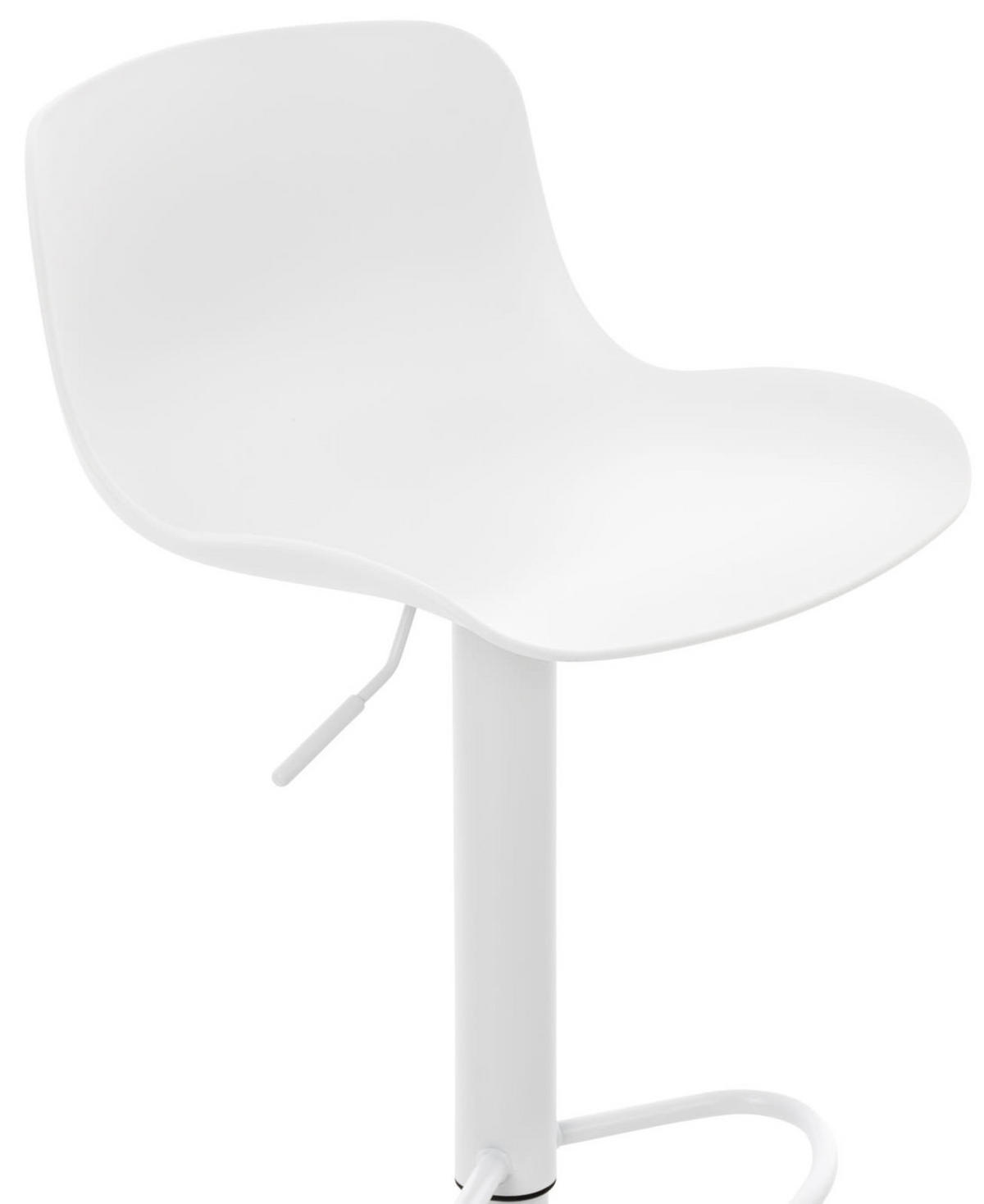 BARHOCKER 4er Set Kunststoff weiß - Weiß, Kunststoff/Metall (44/81/44cm) - CLP