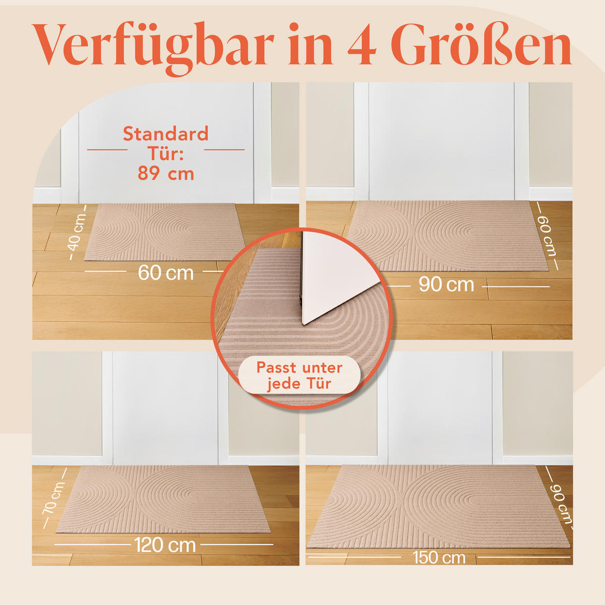 FUSSMATTE 40/60 cm Beige - Beige, Textil (40/60cm) - Blumtal