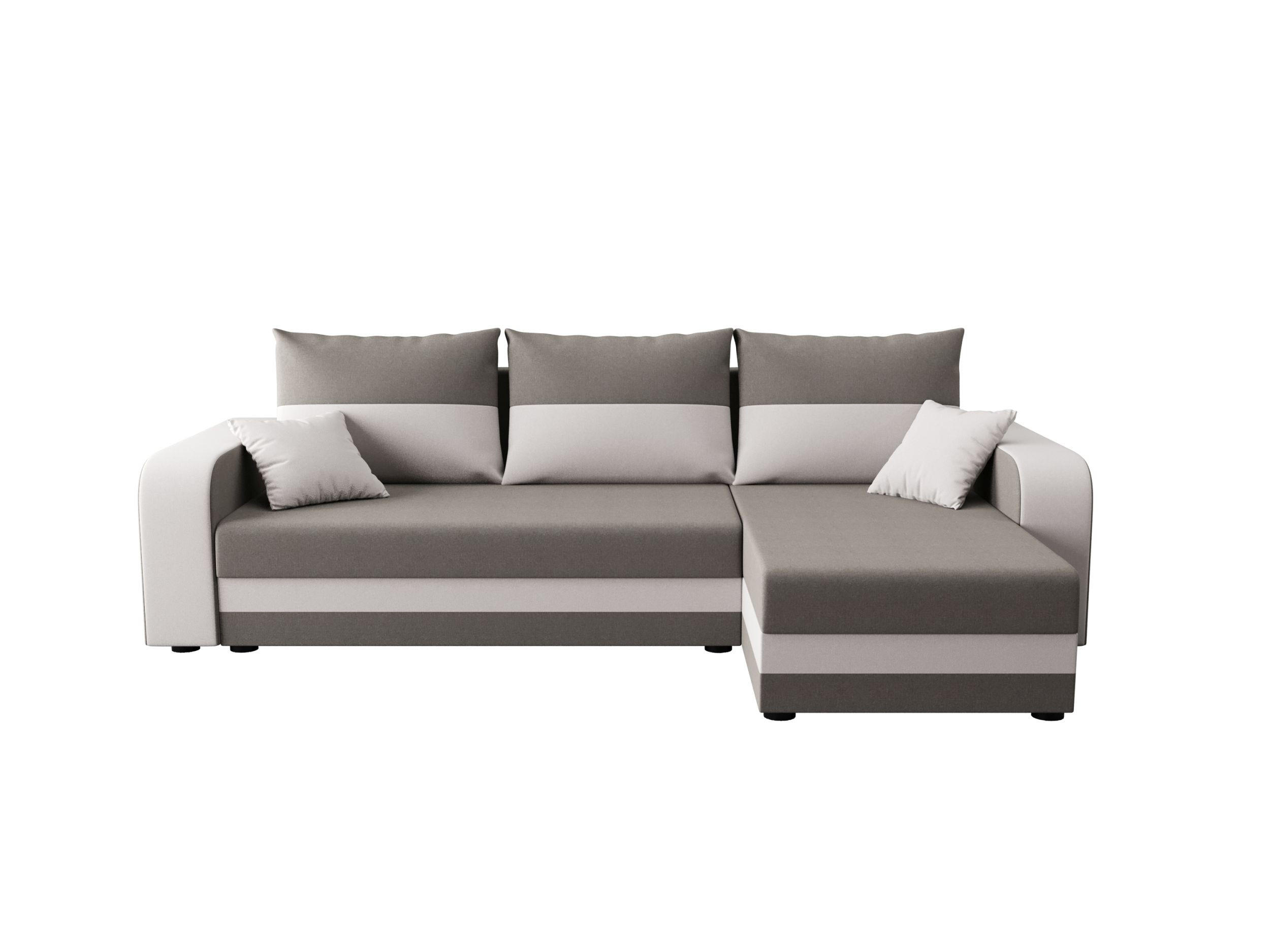 ECKSOFA HEWLET L BIS Sawana 21+01 Rechts mit Schlaffunktion - Grau, Textil (240/140cm) - Bedante