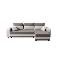ECKSOFA HEWLET L BIS Sawana 21+01 Rechts mit Schlaffunktion - Grau, Textil (240/140cm) - Bedante
