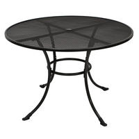 GARTENTISCH Roma 110cm rund mit Schirmloch aus Streckmetall - Grau, Metall (110/110/72cm) - TPFGarden