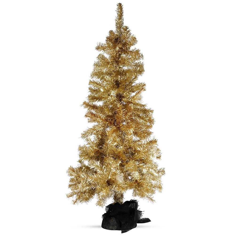KÜNSTLICHER WEIHNACHTSBAUM glamour 120 cm Goldfarben - Goldfarben, Kunststoff (120cm) - Home Styling Collection