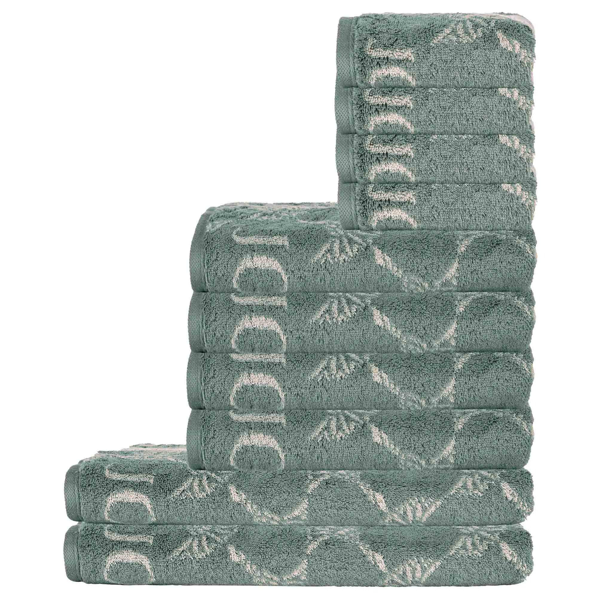 HANDTUCH Unisex Grün Baumwolle 10er Pack - Pinienfarben, Textil (200/135cm) - Joop!
