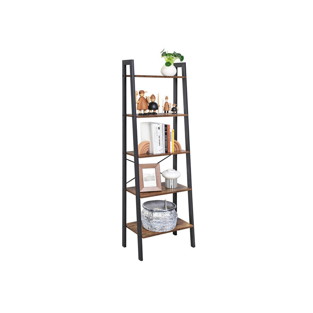 Thumbnail - Hansiro Leiterregal, Braun, Holzwerkstoff, 172x34x56 cm, Wohnzimmer, ,