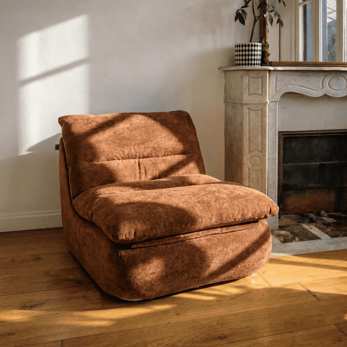 SESSEL Nuvia Schokolade - Dunkelbraun, Textil (80/75/100cm) - COCO Living