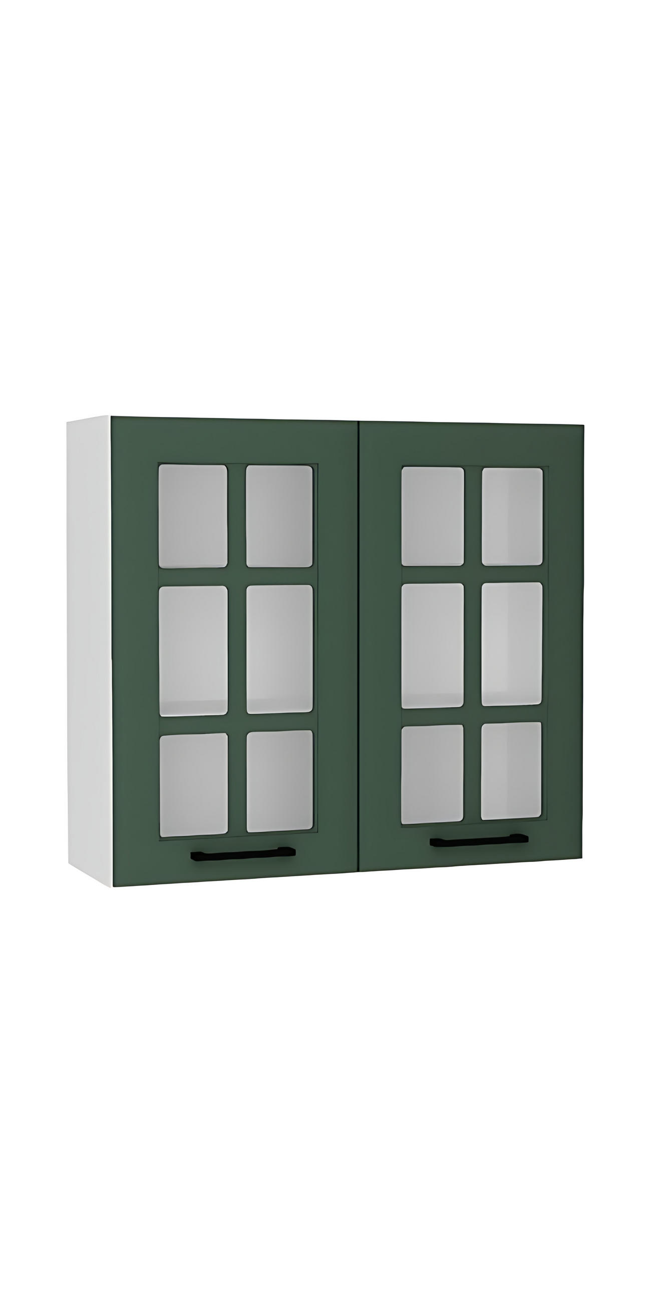 GLASHÄNGESCHRANK WS80 - ARVION - Elegante Wandlösung - Grün, Holz/Metall (80/72/30cm) - ROYAL24_MARKT
