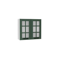 GLASHÄNGESCHRANK WS80 - ARVION - Elegante Wandlösung - Grün, Holz/Metall (80/72/30cm) - ROYAL24_MARKT