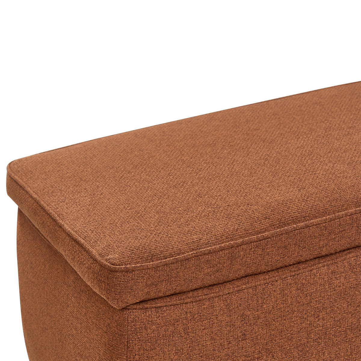 POLSTERBANK Goldbraun Ithaca - Braun, Holz/Textil (104/45/40cm) - Beliani