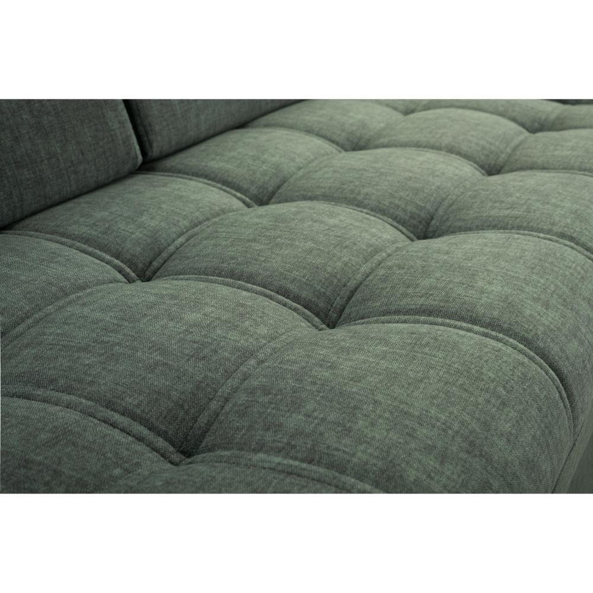 ECKSCHLAFSOFA Bianca dunkelgrün links - Chromfarben/Dunkelgrün, Textil (264/165cm) - Beautysofa