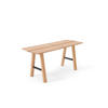 BANK Savia schwarze Details - Eichefarben/Schwarz, Holz (102/45/36cm) - Woodendot