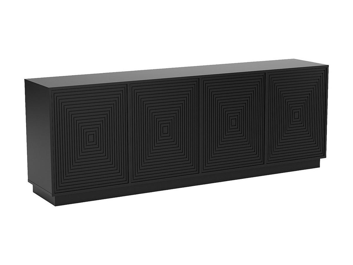 SIDEBOARD - 199.8 cmcm x 43 cmcm - Holz, Platte - Schwarz - MEZULIA - Schwarz, Holz (199.8/71/43cm) - Vente-Unique