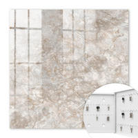 SCHLÜSSELBOX Weiß 30x30 cm – Türöffnung nach rechts - Marmorstruktur - Beige, Metall (30/30/5cm) - TULUP