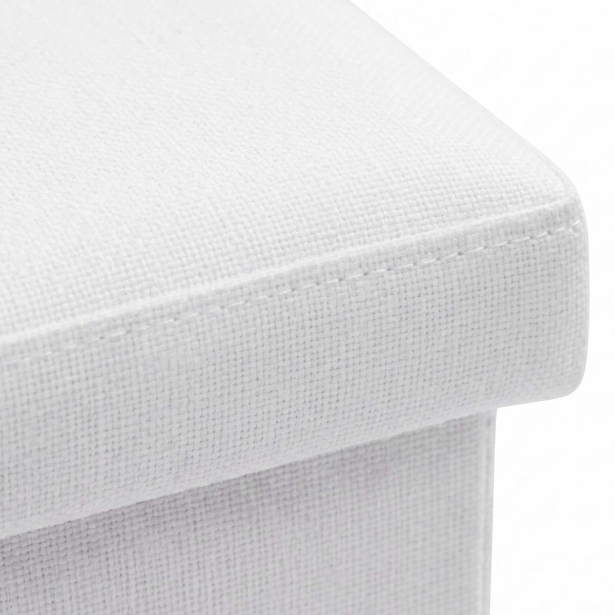 LAVIČKA - bílá, kompozitní dřevo/textil (76/38/38cm) - Relaxdays