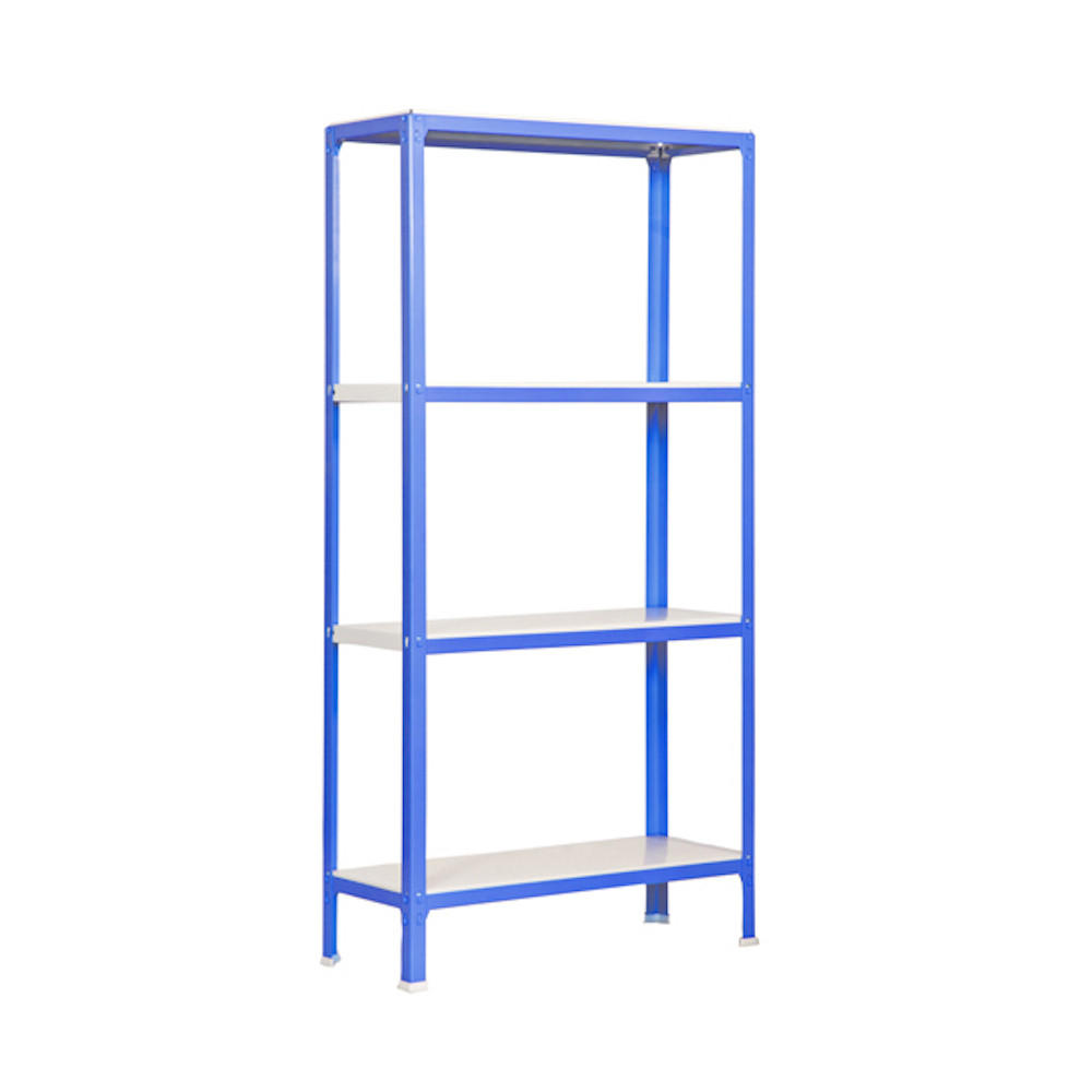 WOHNREGAL LIVING KOALA METAL mit 4 Fachböden | HxBxT 160x100x30cm | Fachlast 150kg | Blau/Weiß - Blau, Metall (100/160/30cm) - PROREGAL