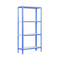 WOHNREGAL LIVING KOALA METAL mit 4 Fachböden | HxBxT 160x80x30cm | Fachlast 150kg | Blau/Weiß - Blau, Metall (80/160/30cm) - PROREGAL