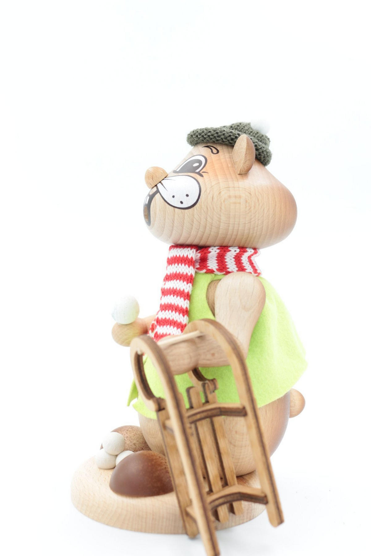 RAUCHFIGUR Hamster Rodler 18 cm - Multicolor, Holz (12/18/0.1cm)