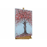 ACRYLBILD HANDGEMALT 60/90 cm - Blau/Pink, Holz/Textil (1.3/90cm) - KUNSTLOFT