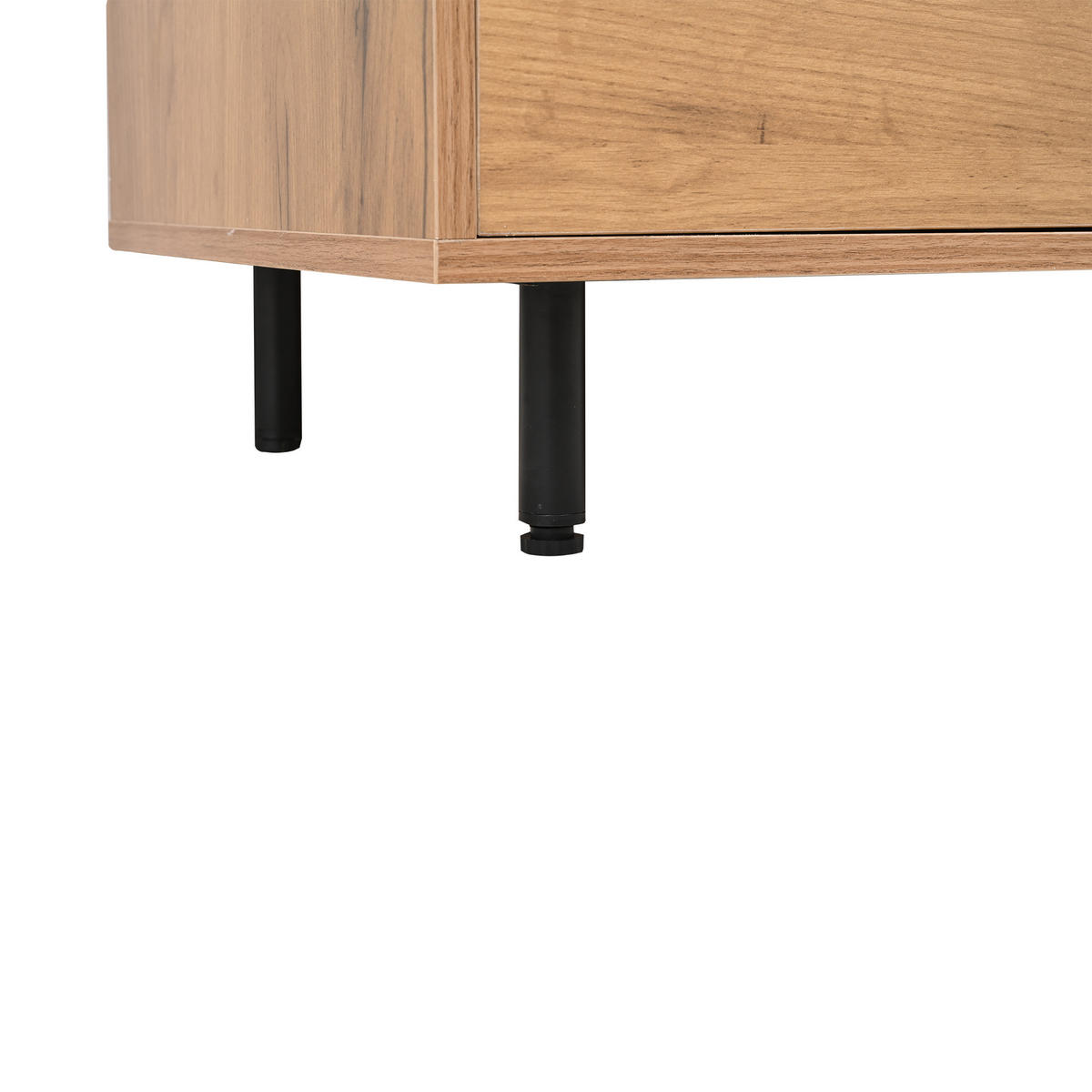 WOHNWAND in Schwarz-Holzoptik 187,5/40/167 cm aus Spanplatte mit TV-Board, Vitrine, Schränken und Regalen - Walnussfarben/Schwarz, Holz/Holzwerkstoff (187.5/167/40cm) - CHICFURN