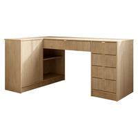 ECKSCHREIBTISCH Tireno - Eichefarben/Schwarz, Holzwerkstoff/Kunststoff (98/158/76cm) - MIRJAN24