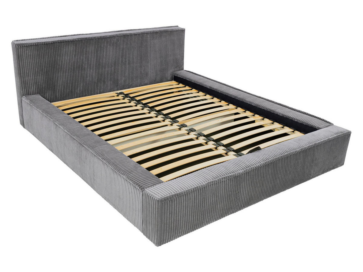POLSTERBETT Glexi - Grau, Holz/Textil (180/200cm) - MIRJAN24