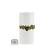 TEELICHTHALTER Wianek Weiß 24/12/24 cm Naturmaterial - Weiß, Naturmaterialien (24cm) - Mondex
