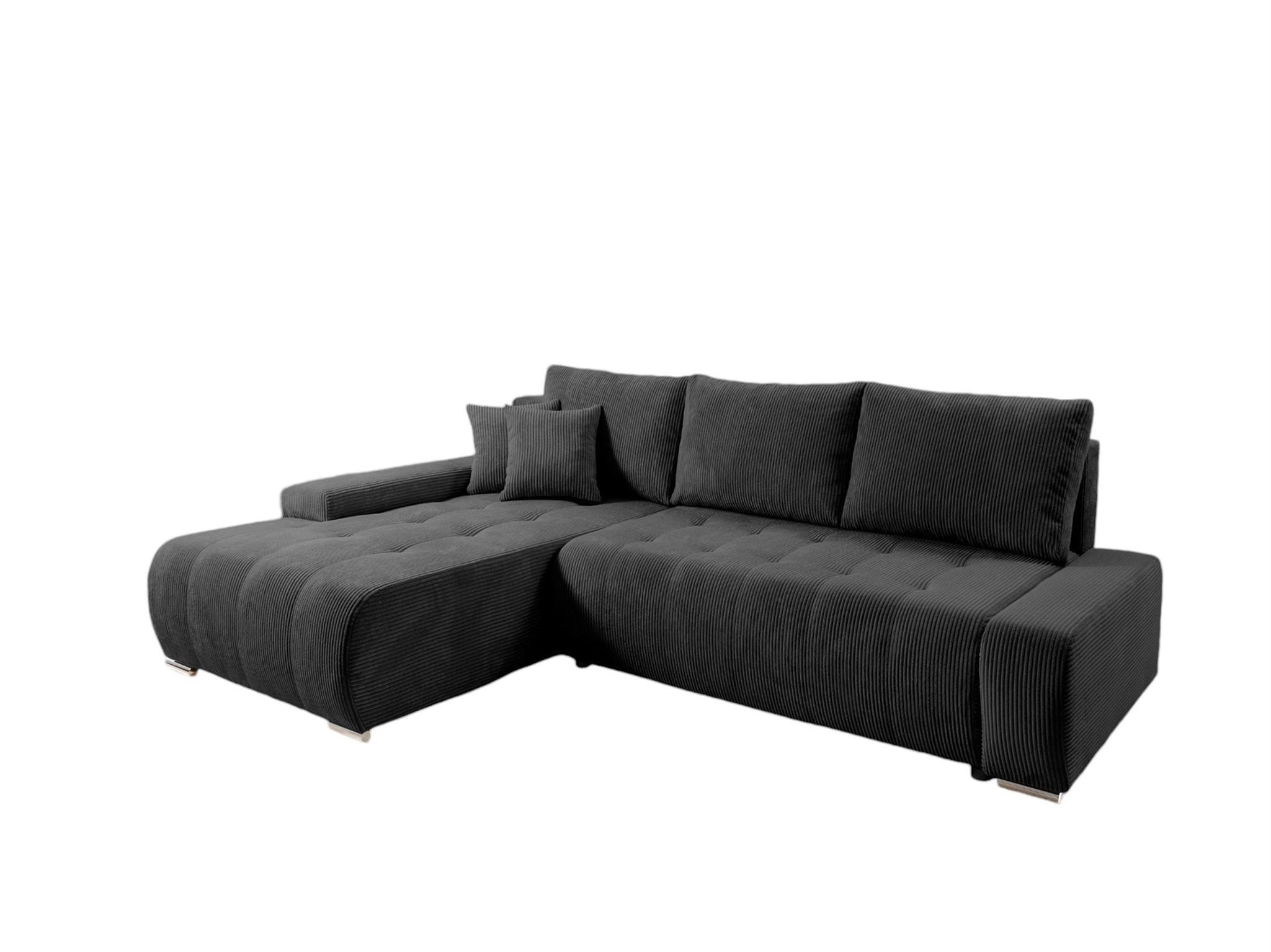 ECKSOFA Vogar In Poso - Dunkelgrau, Holzwerkstoff/Textil (265/185cm) - Fun Möbel