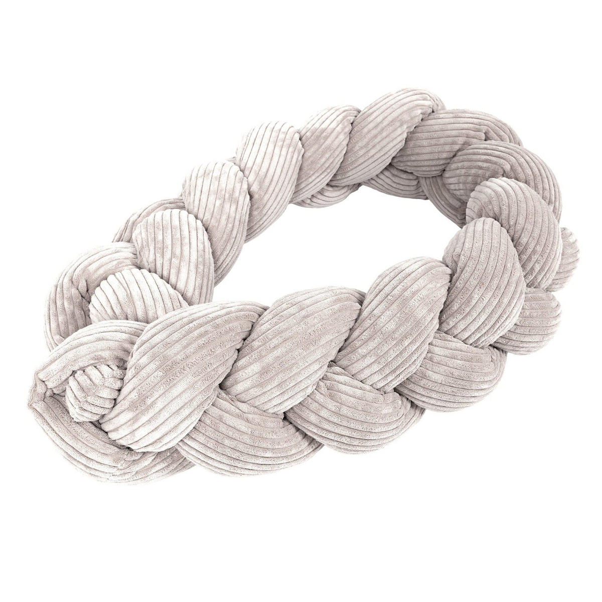 BETTUMRANDUNGSSCHUTZ geflochtene Bettschlange aus Cord, 150 cm, Ecru - Creme, Textil - MeowBaby