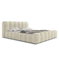 POLSTERBETT Adell Beige 180/200 cm Boucle mit Bettkasten - Beige, Textil/Metall (180/200cm) - wonello