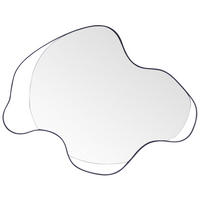 WANDSPIEGEL Metall schwarz asymmetrisch 77/59 cm Melun - Schwarz, Metall (77/59/2cm) - Beliani