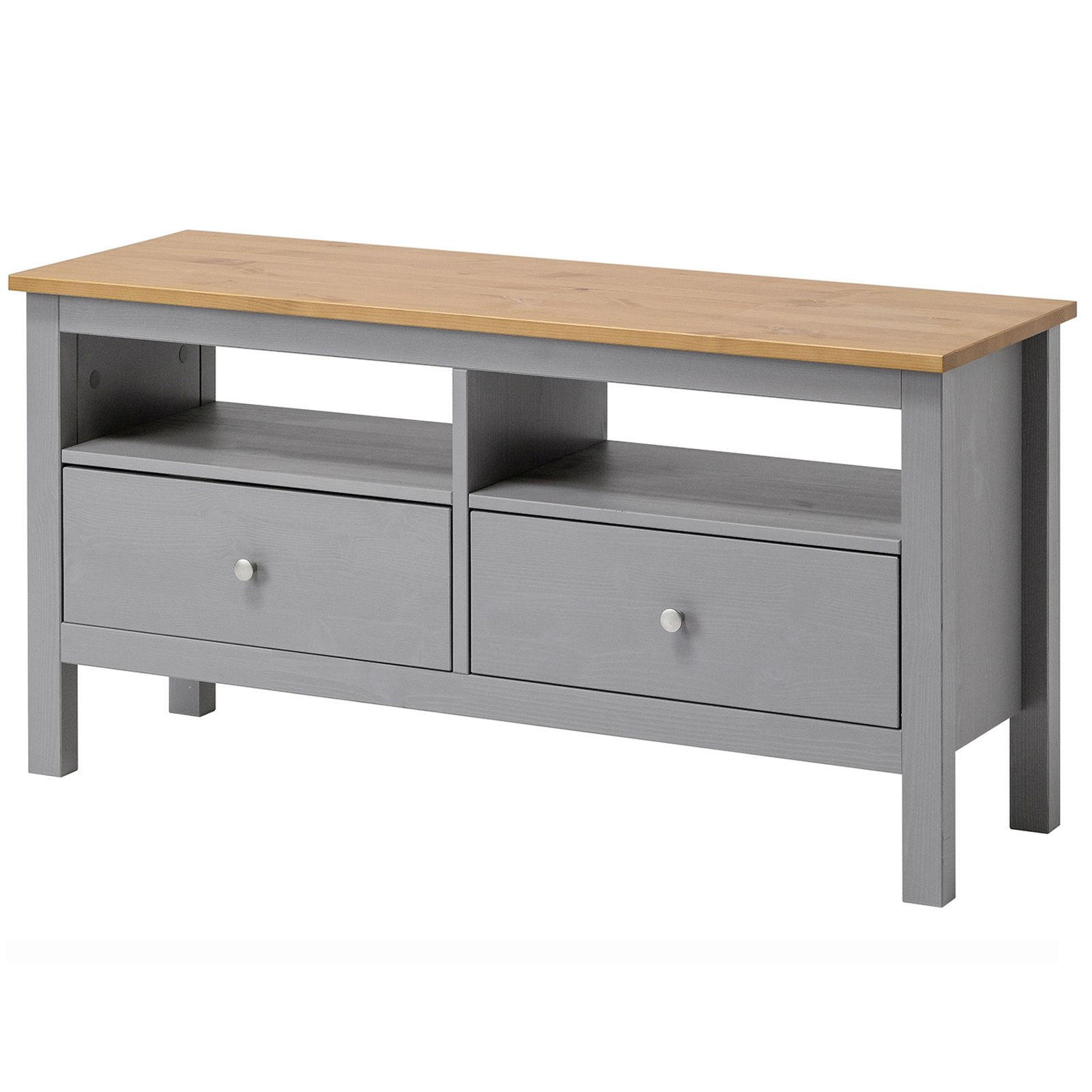 KOMMODE Massivholz 37/110/55 cm - Grau, Holz (110/55/37cm) - hagge home