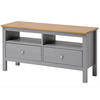 KOMMODE Massivholz 37/110/55 cm - Grau, Holz (110/55/37cm) - hagge home