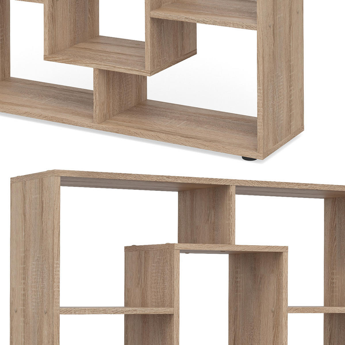 RAUMTEILER Sonoma 107.2 x 143 cm - Sonoma Eiche, Holzwerkstoff (107.2/143/29cm) - Vicco