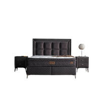 POLSTERBETTSET Harmony 150x200 Anthrazit - Anthrazit, Textil/Metall (150/200cm) - Villa Möbel