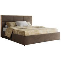 POLSTERBETT LERIO CLASSIC 180/200 - Braun Velvet - ohne Matratze - Braun, Textil (180/200cm) - MKS