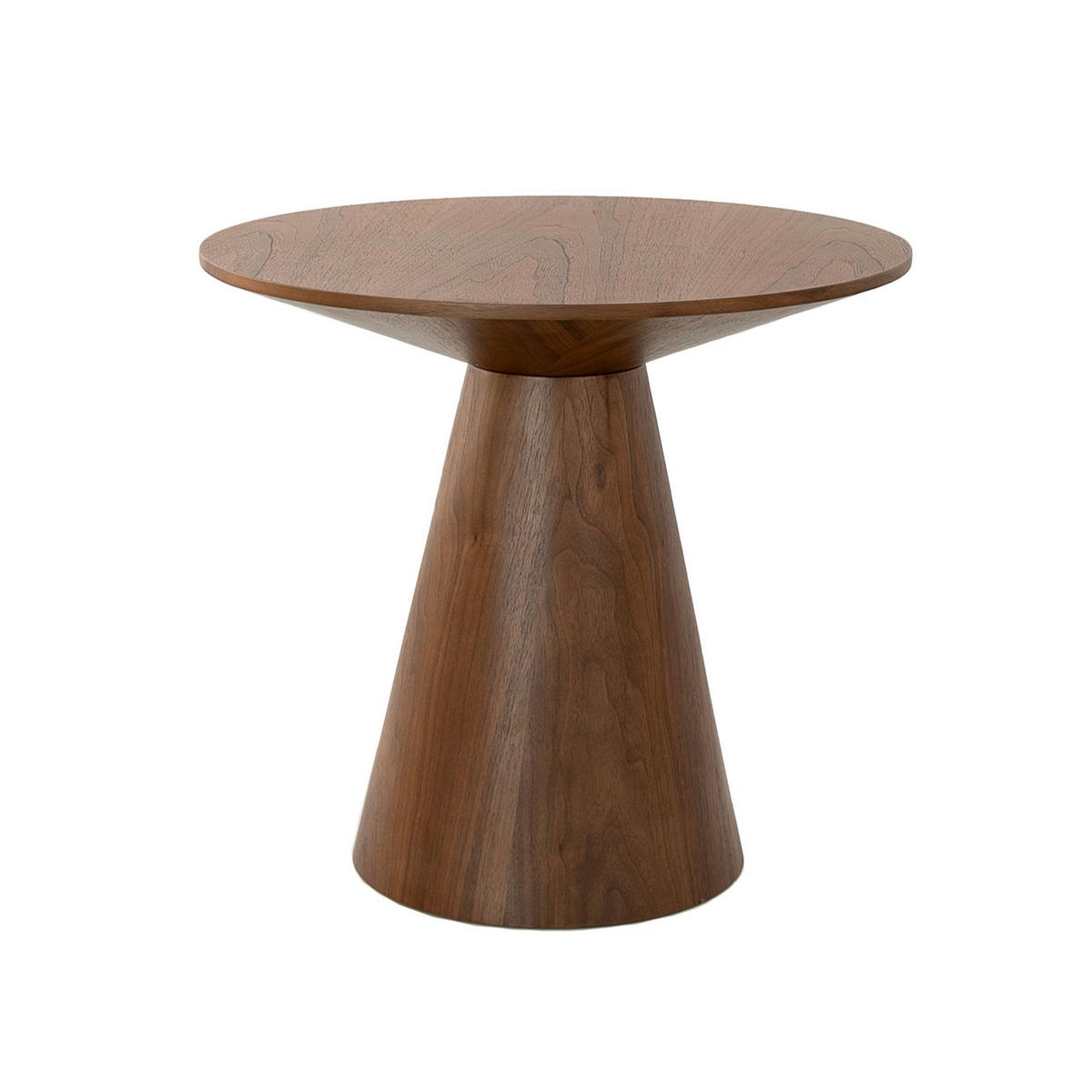 ECKTISCH Runder aus Nussbaumholz Ø60/55 cm - Walnussfarben/Braun, Holz/Holzwerkstoff (60/60/55cm) - ANGEL CERDA