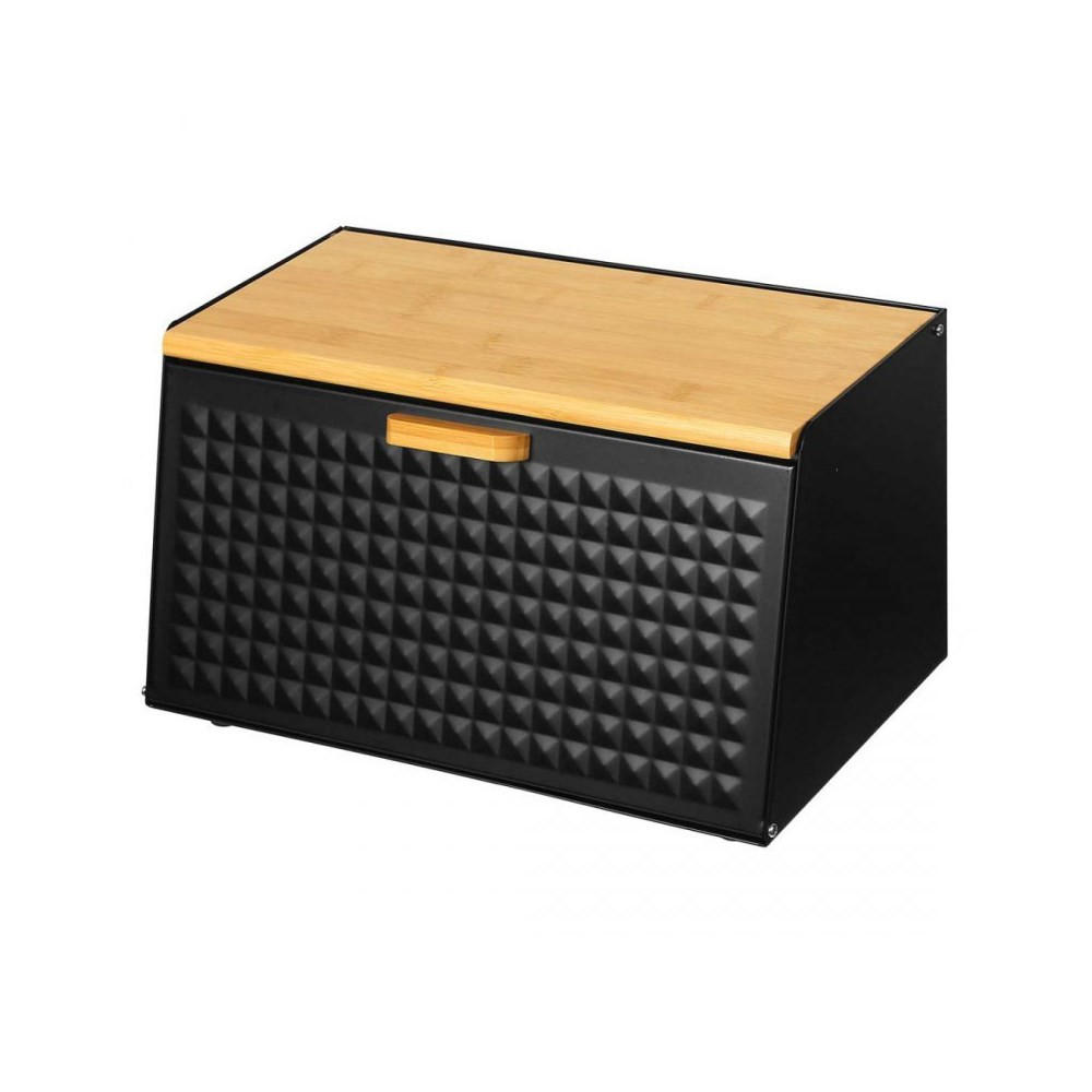 BROTKASTEN Schwarz 35.5/21.5/20 cm 2743 - Schwarz, Metall (21.5/20/35.5cm) - Brunbeste