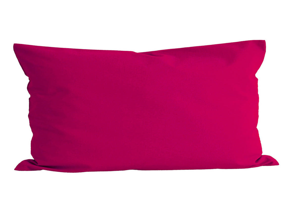 KISSENBEZUG Basic 100% Baumwolle pink 80/40 cm - Pink, Textil (40/80cm) - beties Heimtextil