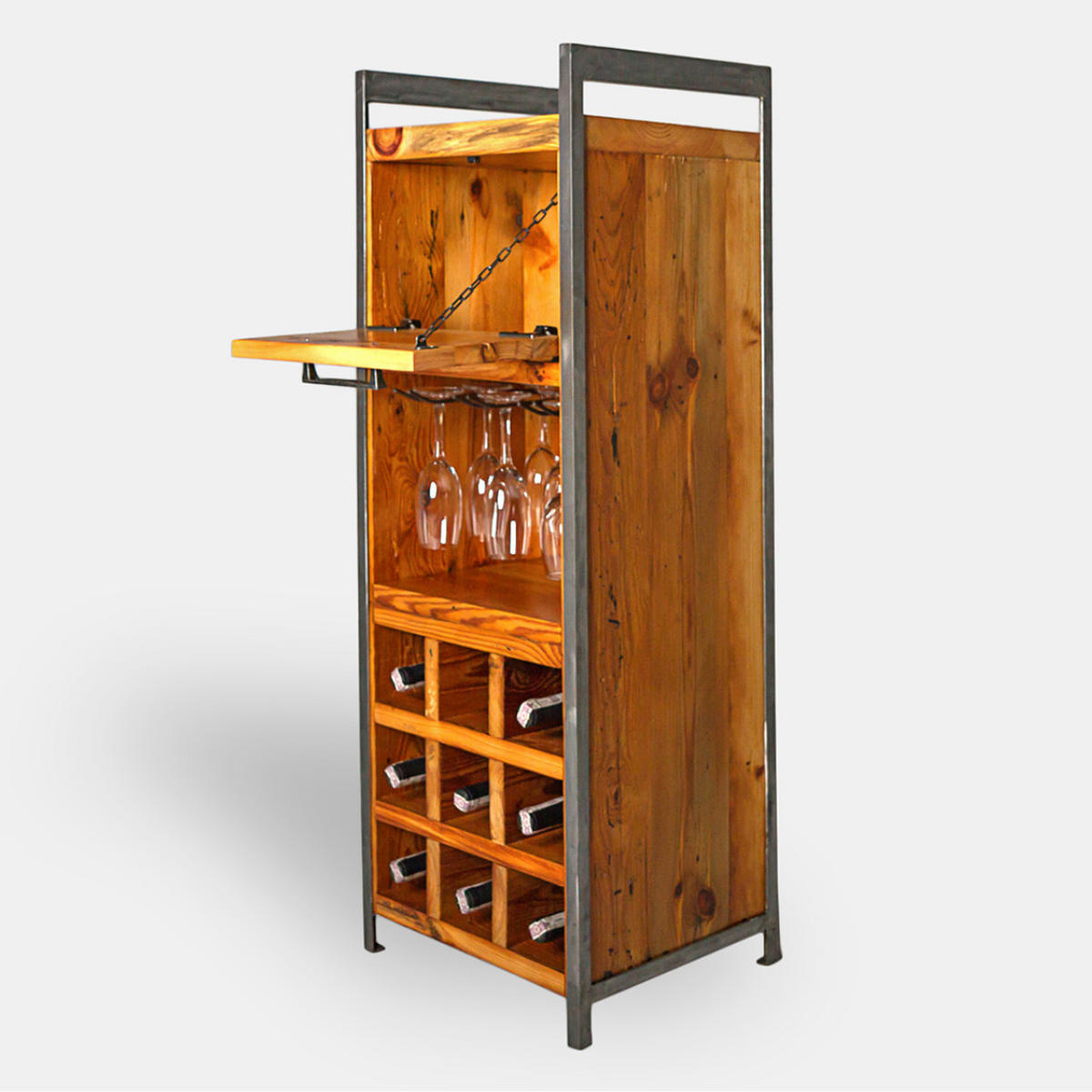 BARSCHRANK für das Wohnzimmer - Eichefarben, Holz (40/105/35cm) - Rawood Furniture