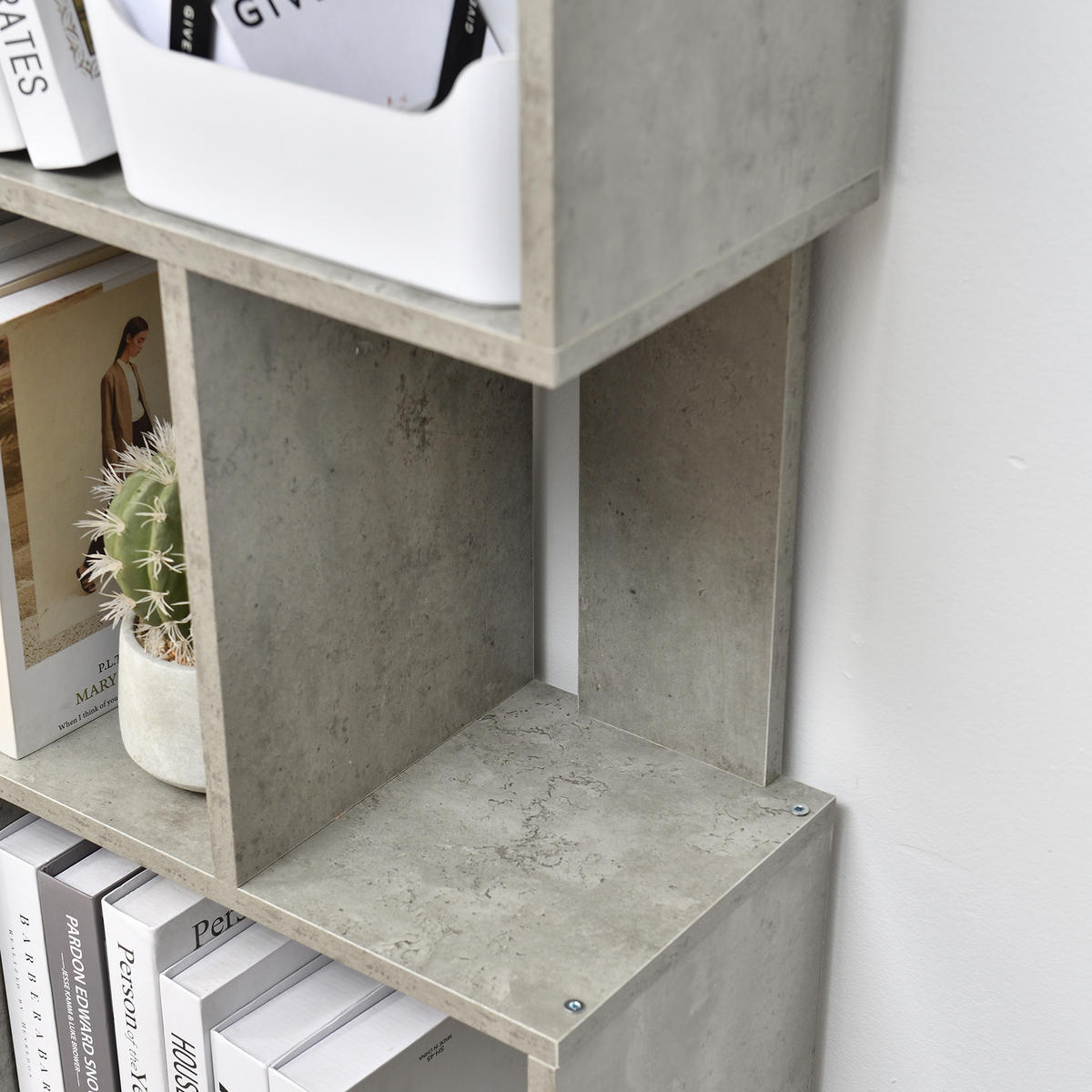 BÜCHERREGAL Grau 24/60/169 cm - Grau, Holzwerkstoff (24/169/60cm) - Mobili Rebecca